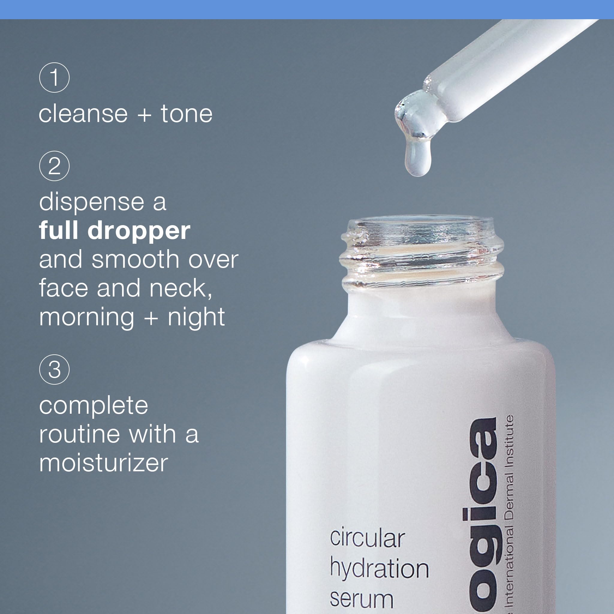 Dermalogica Polyglutamic acid moisture lock shown on skin.