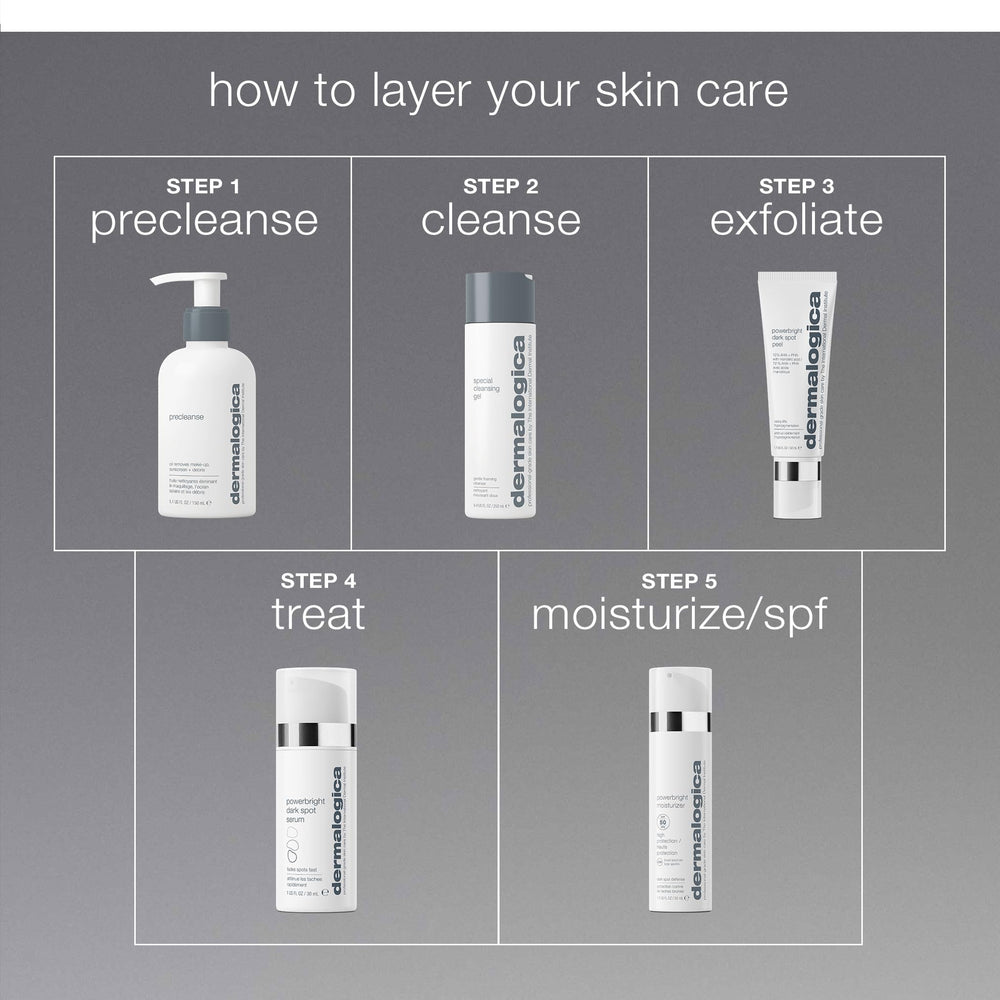 Dermalogica PowerBright Moisturizer SPF50 swatch showing lightweight texture.