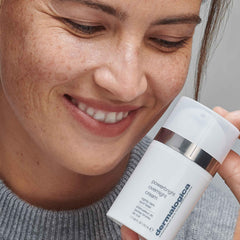 Dermalogica PowerBright Overnight Cream jar close-up highlighting nourishing nightly formula.