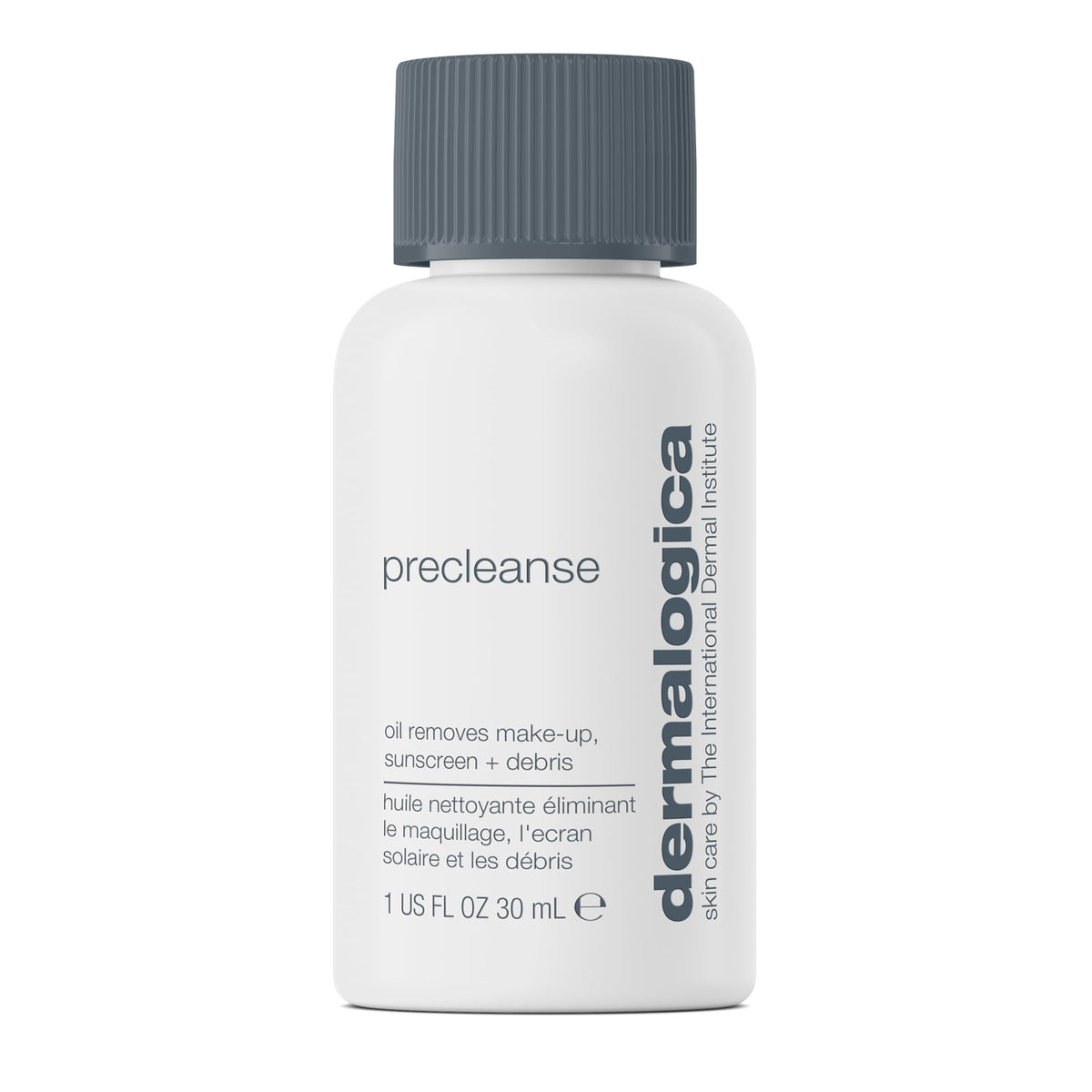 Dermalogica Precleanse oil cleanser bottle with pump for makeup and sunscreen removal.