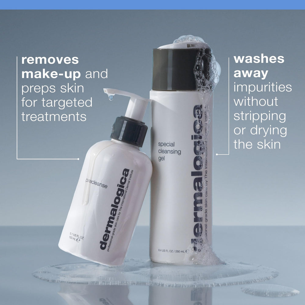 Dermalogica Precleanse oil on hand dissolving waterproof makeup.