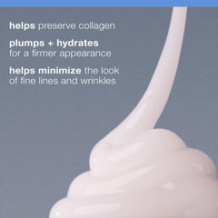 Dermalogica Pro Collagen Banking Serum gel-to-serum texture swatch on skin.