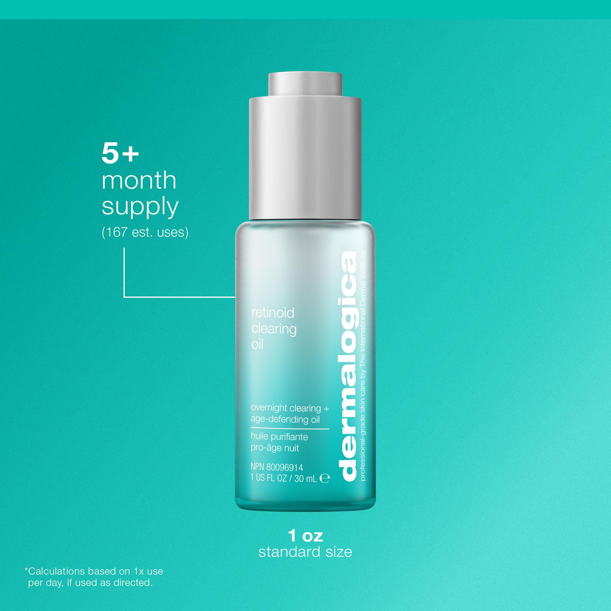 Dermalogica Retinol Clearing Oil fingertips applying nightly care