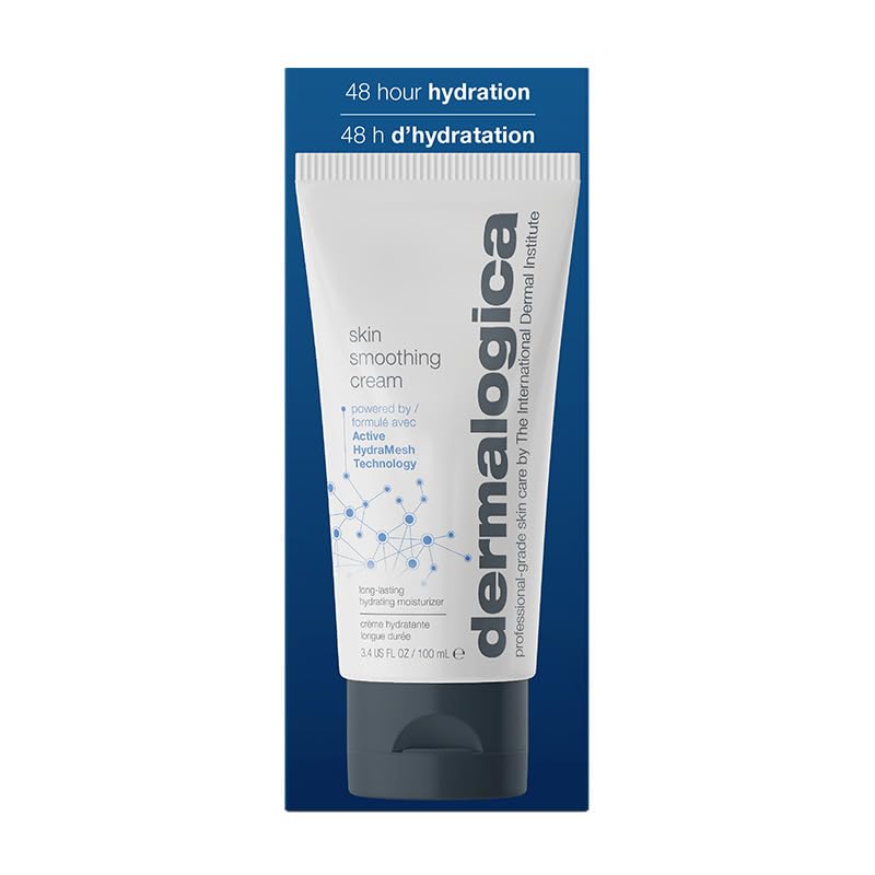 Dermalogica Skin Smoothing Cream application on skin shows smooth finish.
