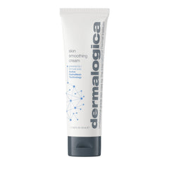Dermalogica Skin Smoothing Cream bottle closeup highlights rich hydration and smoothing texture.