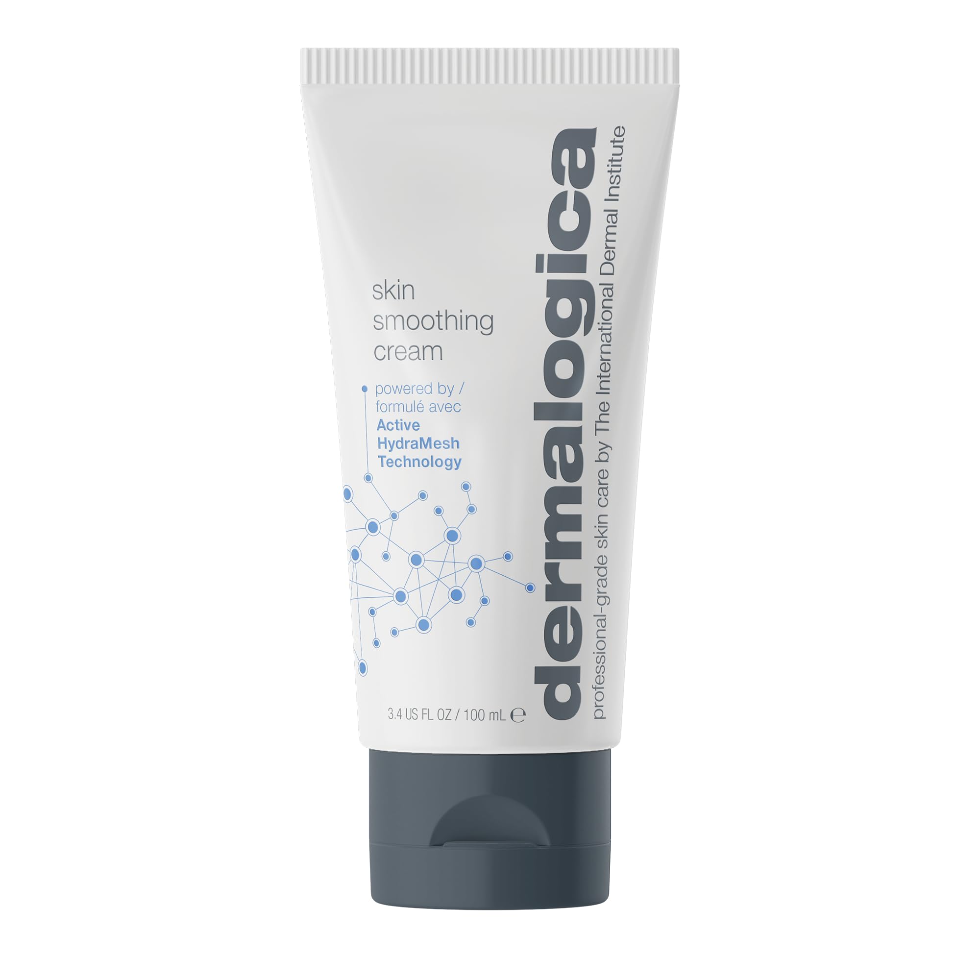 Dermalogica Skin Smoothing Cream bottle shows long-lasting hydration for daily use.