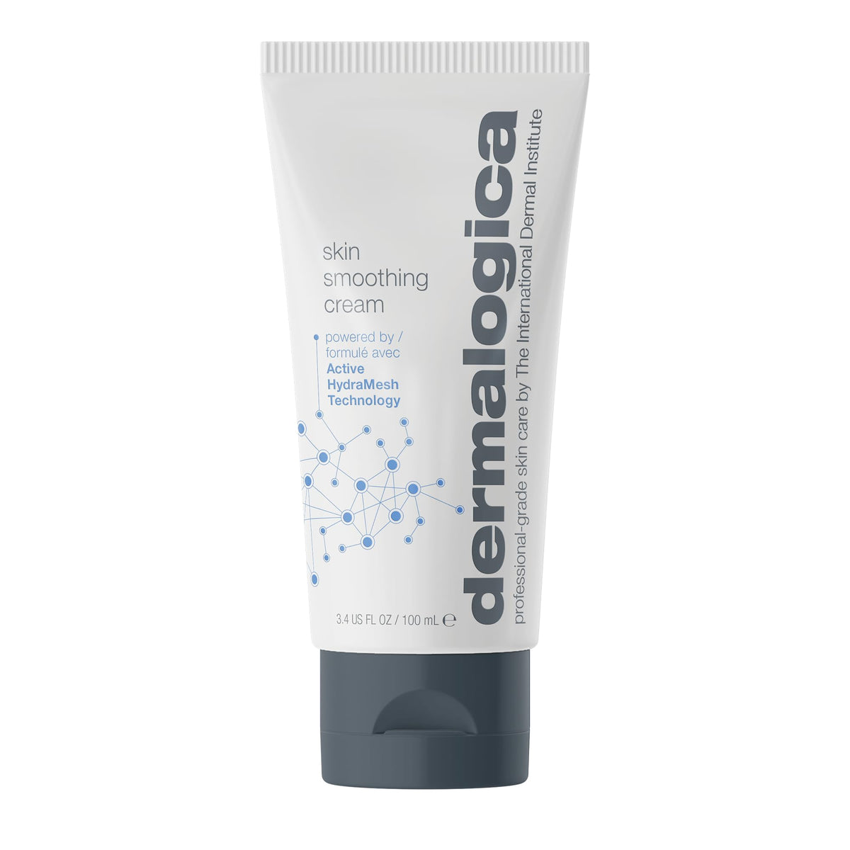 Dermalogica Skin Smoothing Cream bottle shows long-lasting hydration for daily use.