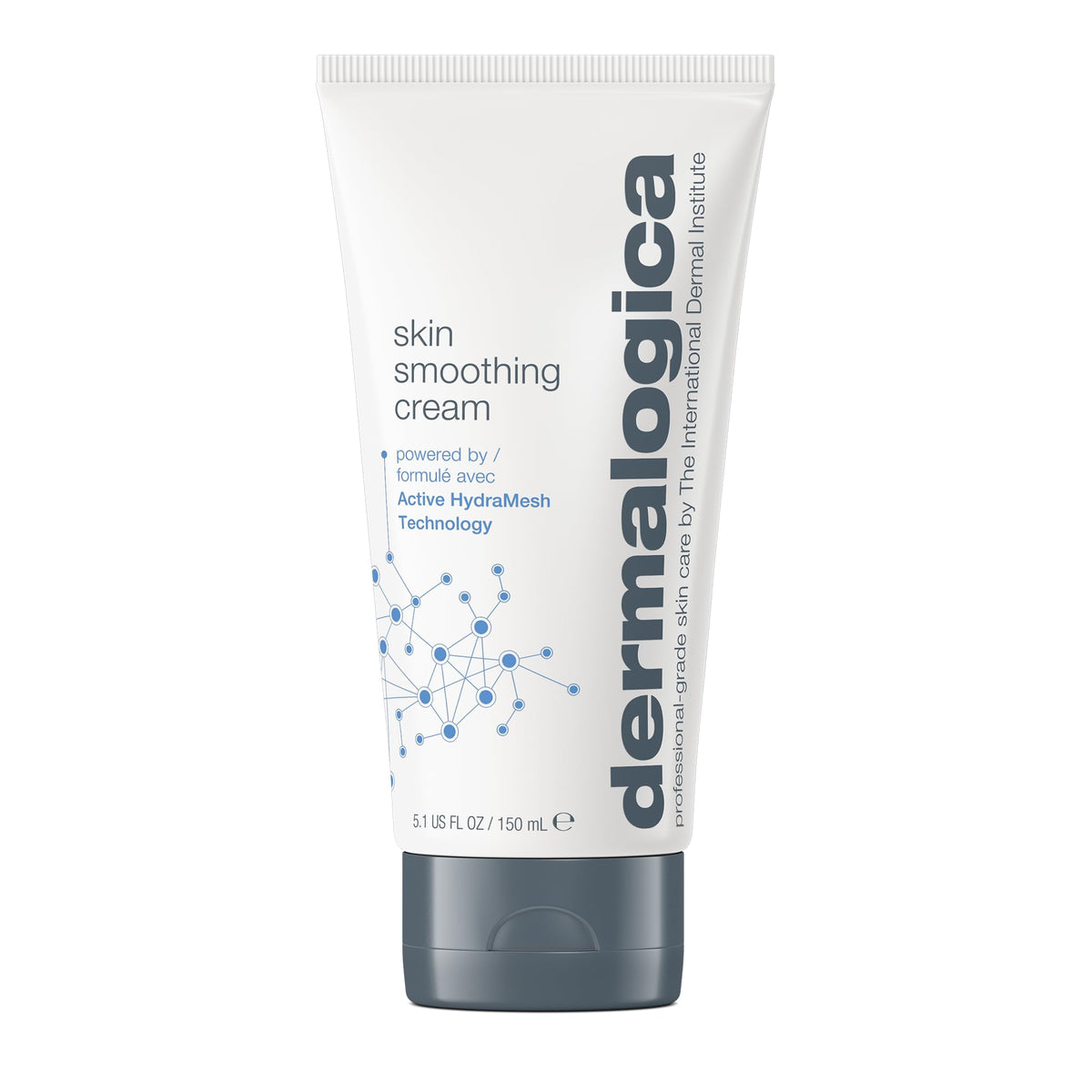 Dermalogica Skin Smoothing Cream bottle shows all day hydration for soft skin