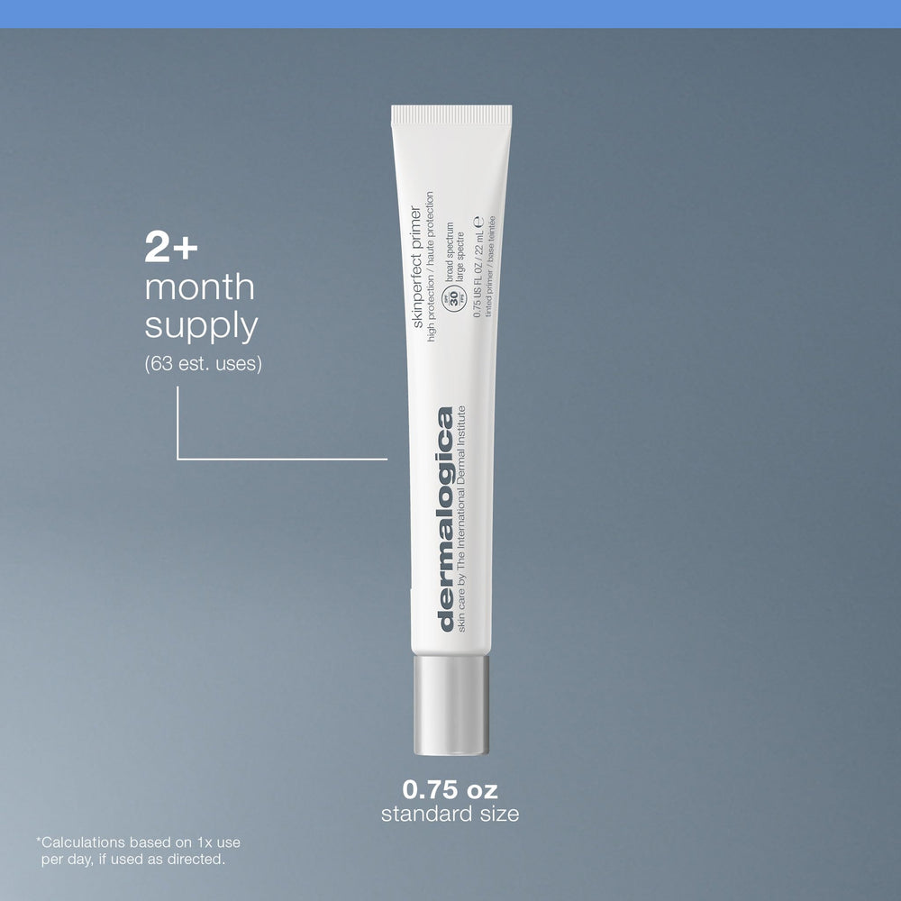 Dermalogica Skinperfect Primer SPF30 tube close-up demonstrates smooth, even application