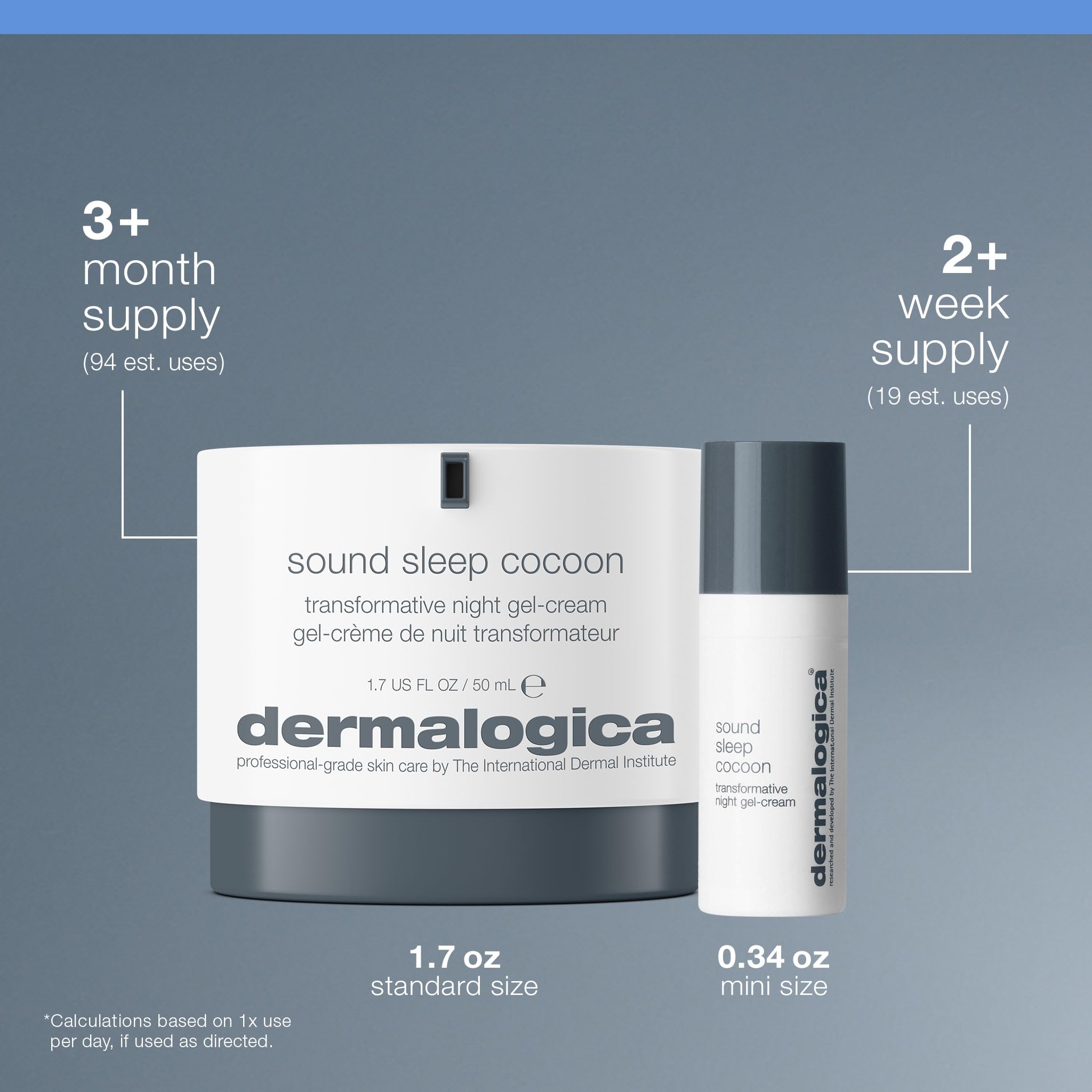 Dermalogica Sound Sleep Cocoon skin fatigue reduction on tired look.