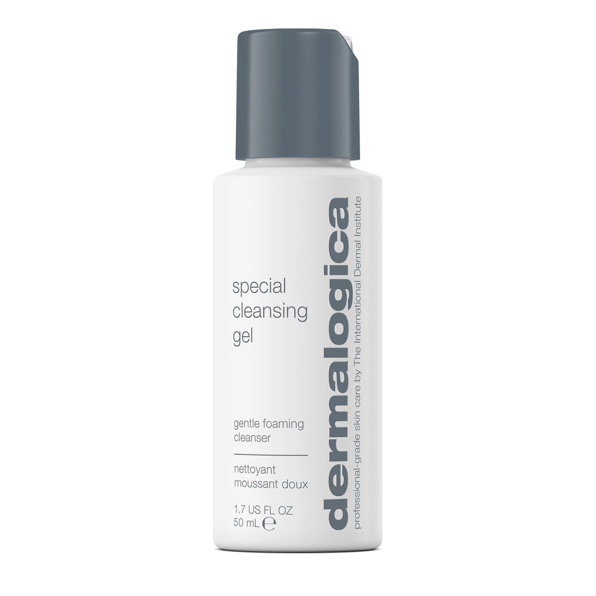 Dermalogica Special Cleansing Gel bottle on countertop for gentle daily cleanse