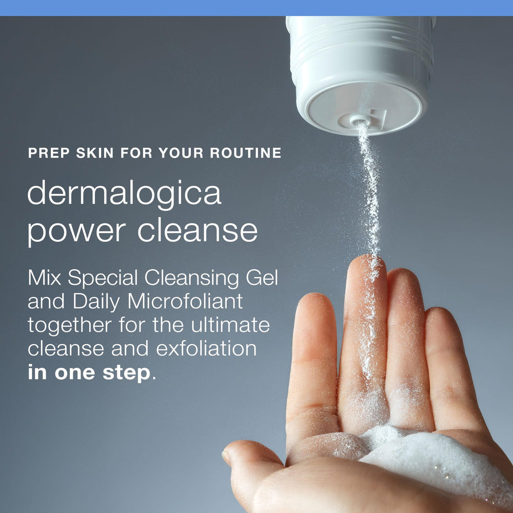 Dermalogica Special Cleansing Gel palm-application demonstrates easy lather and cleanse