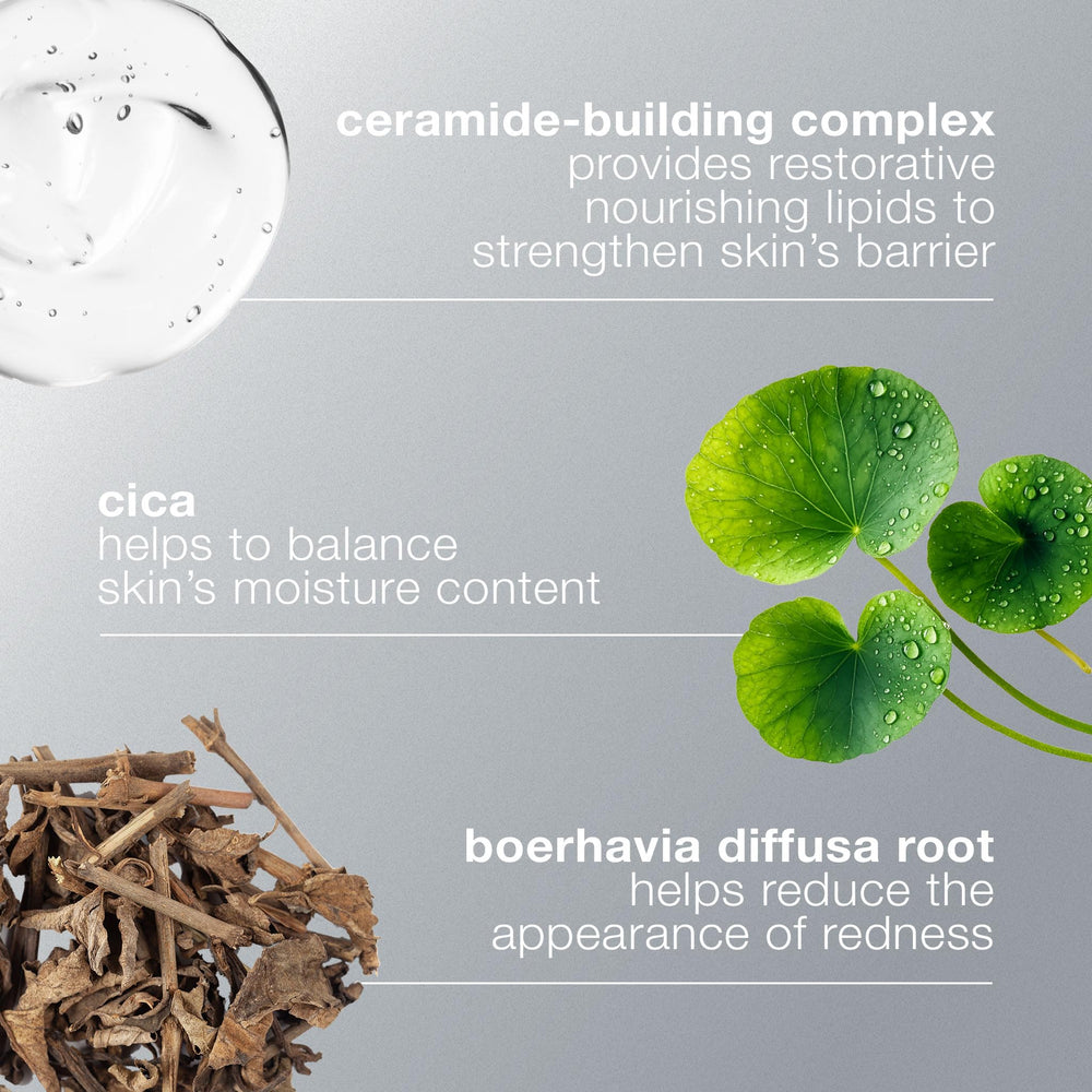 Dermalogica Stabilizing Repair Cream back-of-hand application, promotes gentle smoothing.