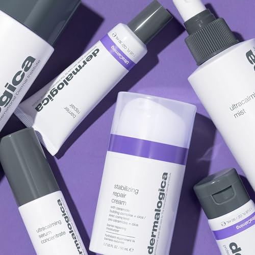 Dermalogica Stabilizing Repair Cream texture closeup, rich balmy formula nourishes skin.