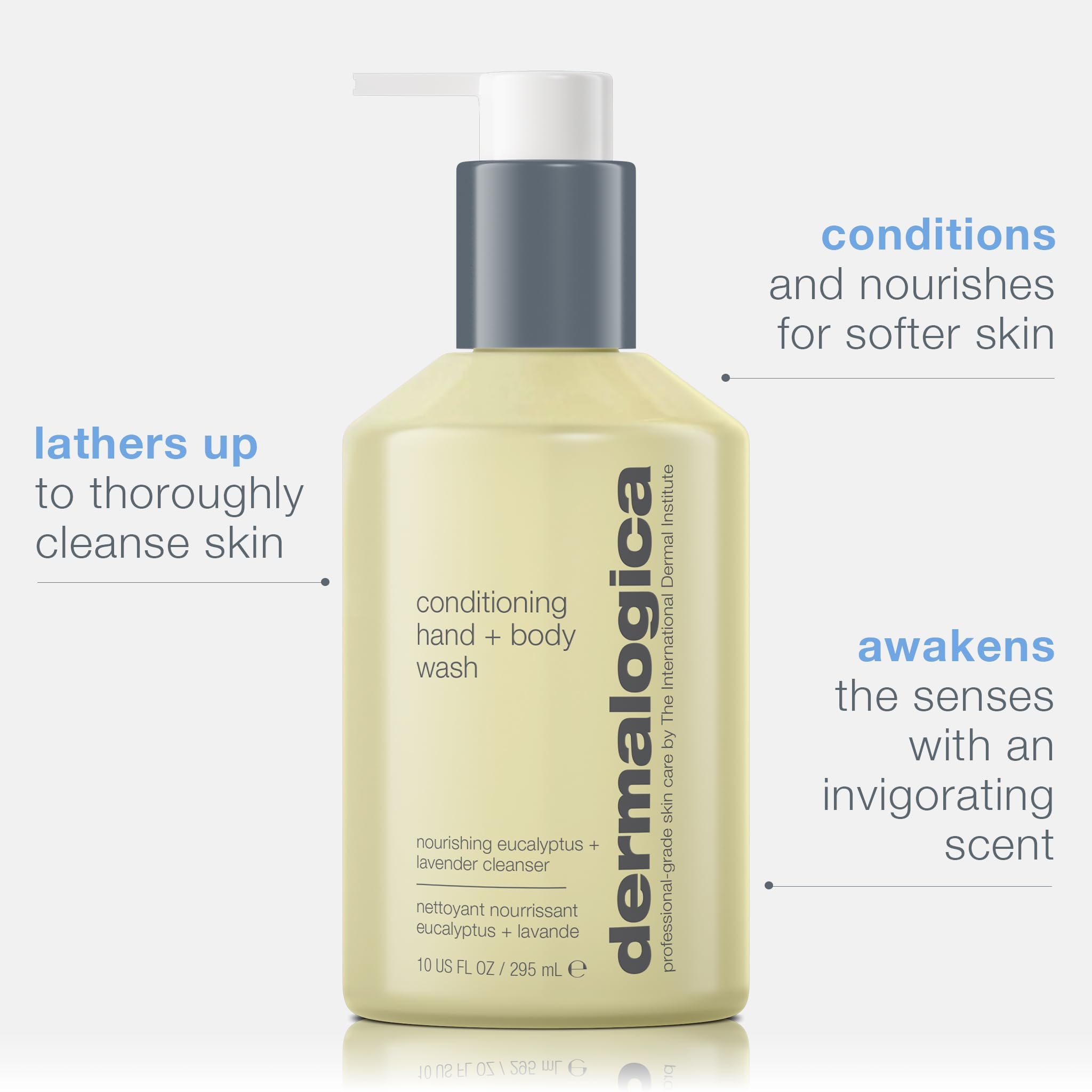 Dermalogica tea-tree oil eucalyptus aroma evokes spa-like shower experience