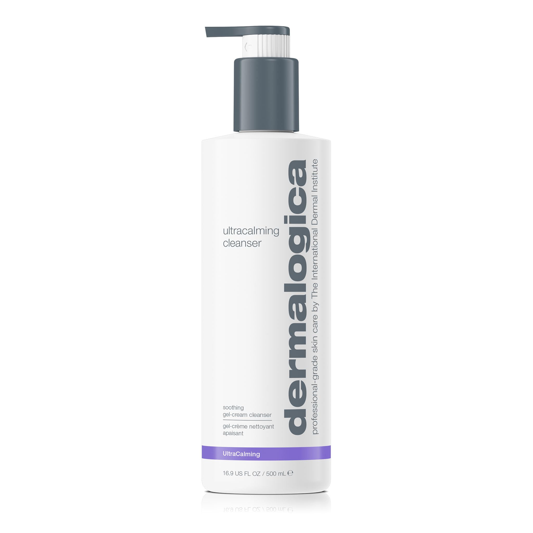 Dermalogica Ultracalming Cleanser across the face and eyes calms sensitive skin during cleansing