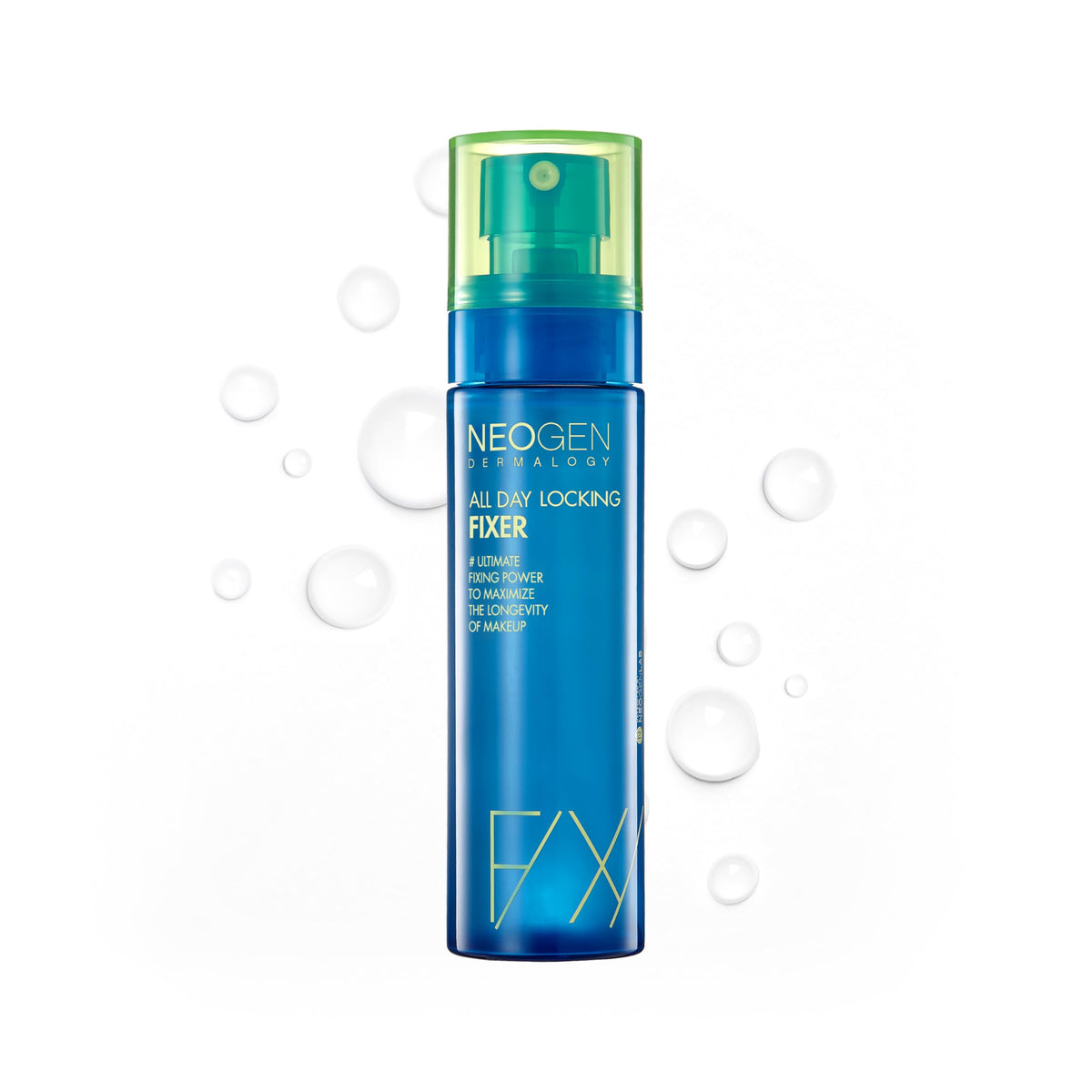 DERMALOGY by NEOGENLAB All Day Setting Spray bottle close-up, weightless hydration for lasting makeup.