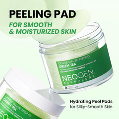 DERMALOGY Bio-Peel Gauze Pads close-up texture highlights multi-layer gauze exfoliation.