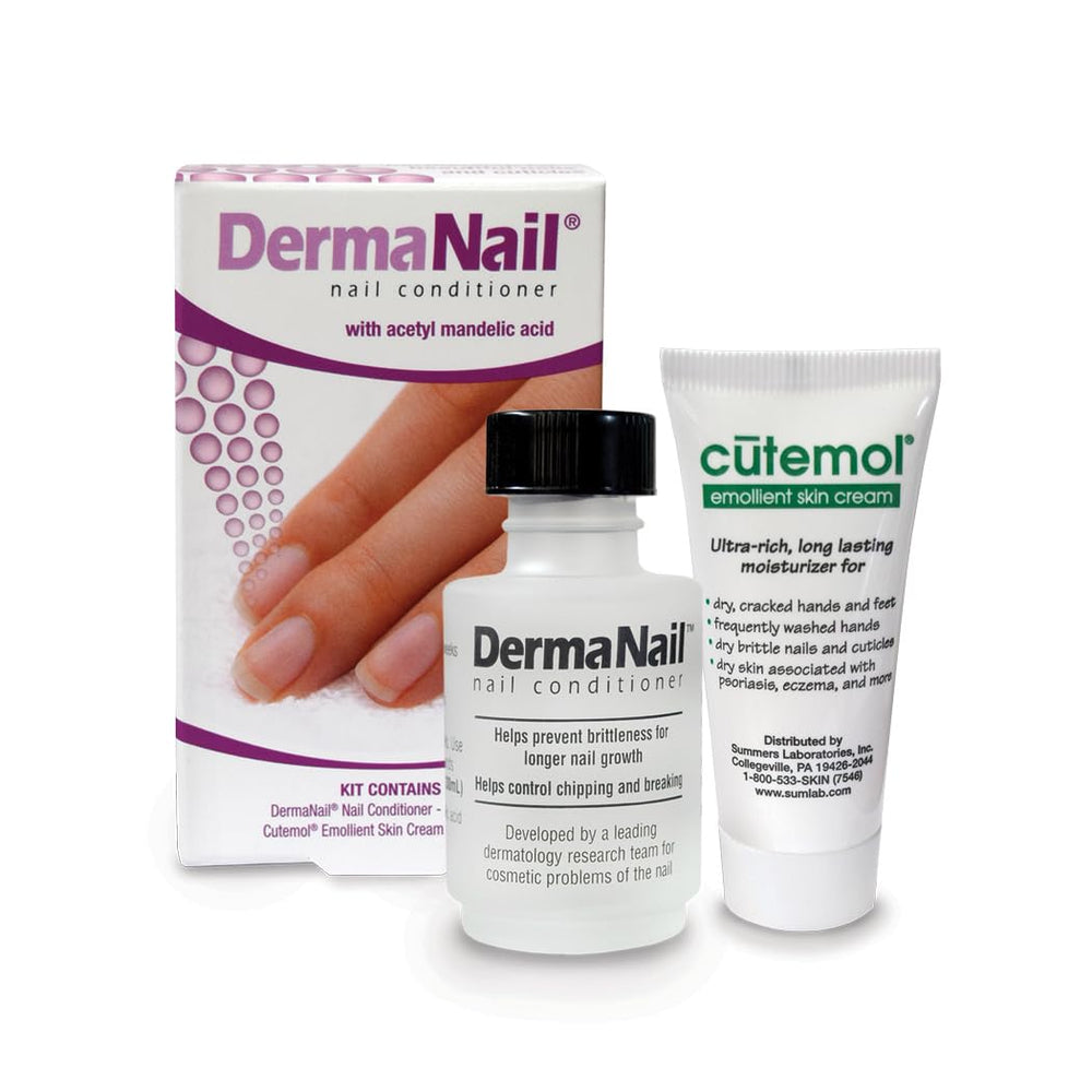 DermaNail nail strengthener bottle closeup for stronger nails and healthier growth.