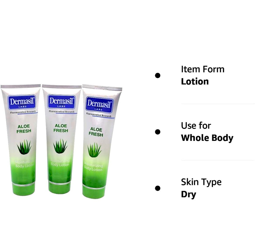 Dermasil Aloe Fresh Crema Cuerpo: aplicación suave para piel hidratada durante el día.