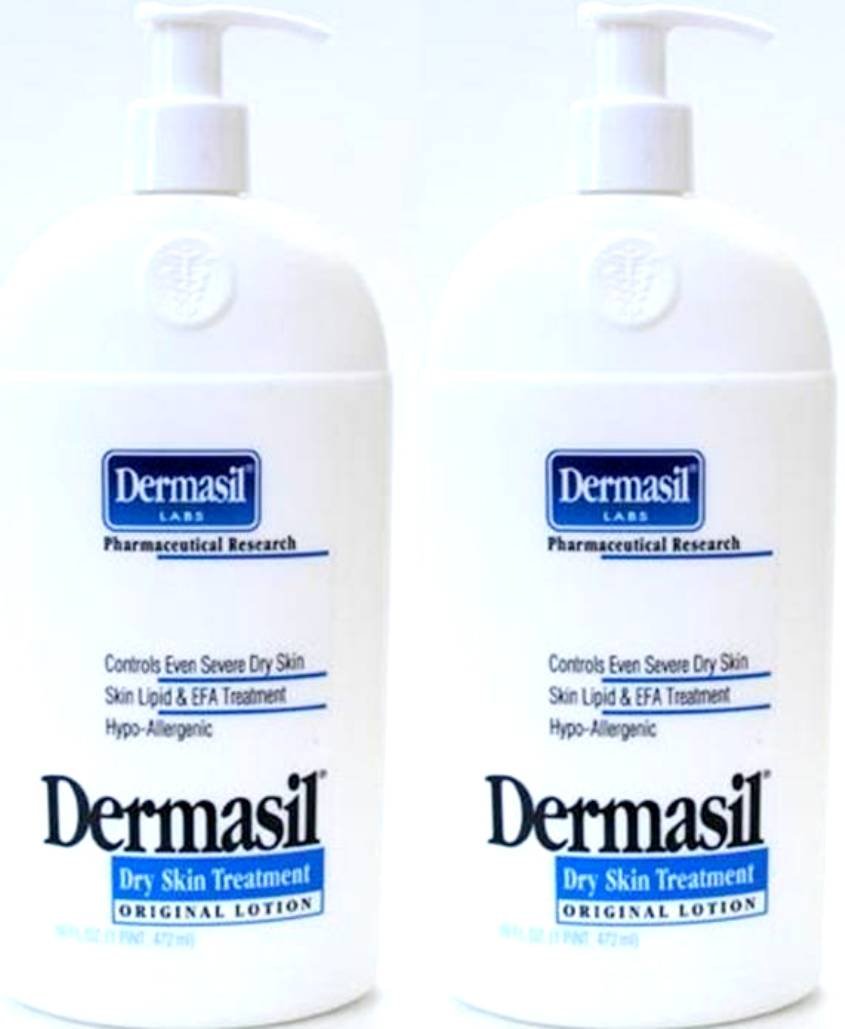 Dermasil dry skin lotion bottle for daily moisture and smoother skin