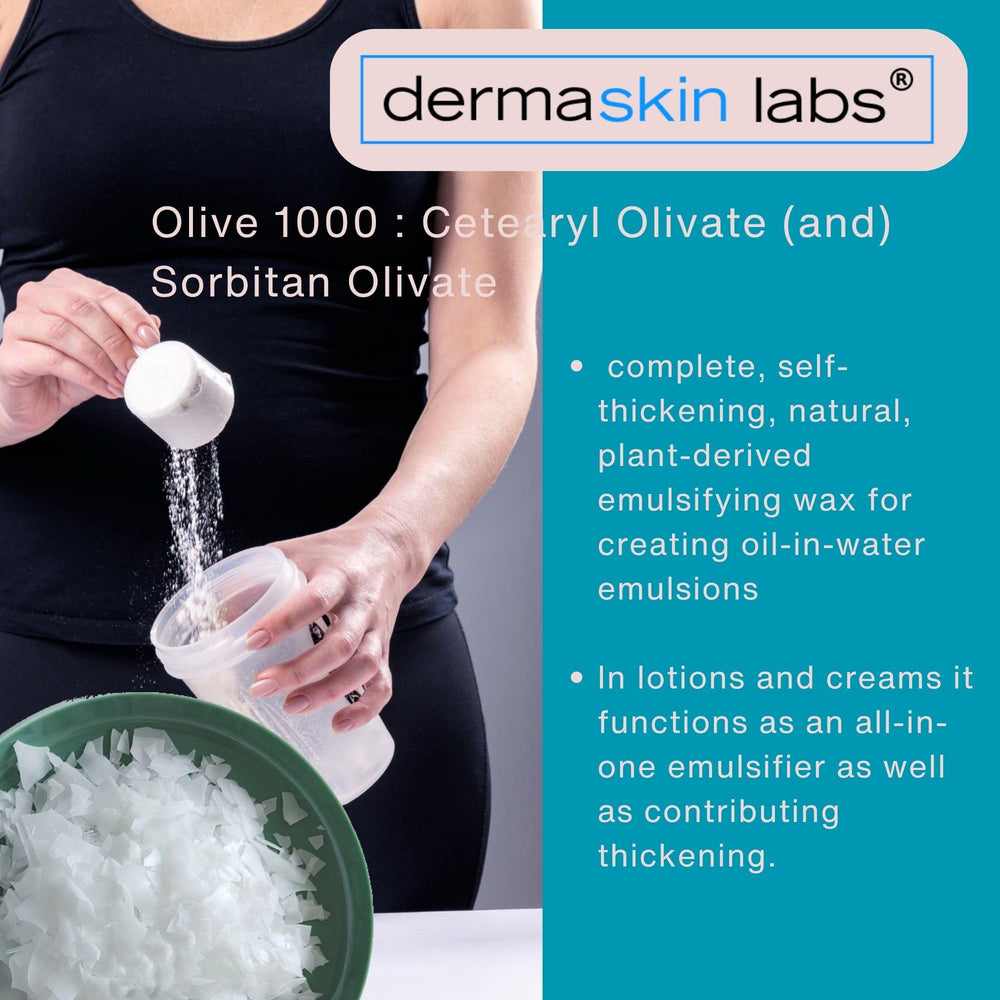 Dermaskin Labs Olive 1000 texture swatch shows non-greasy skin feel.