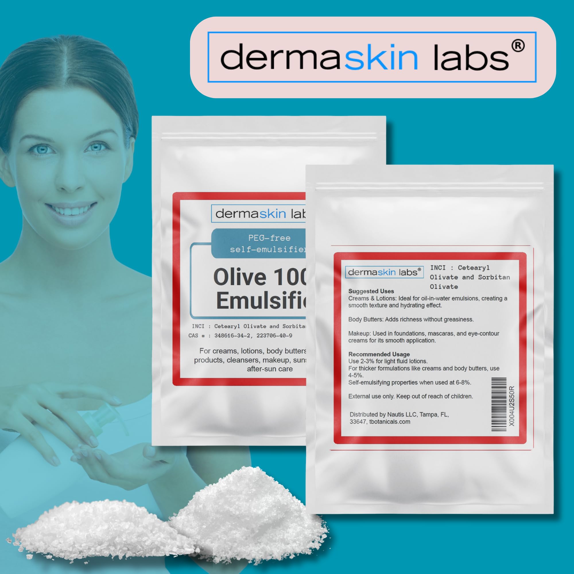 Dermaskin Labs Olive 1000 leave-in conditioner base enhances slip.