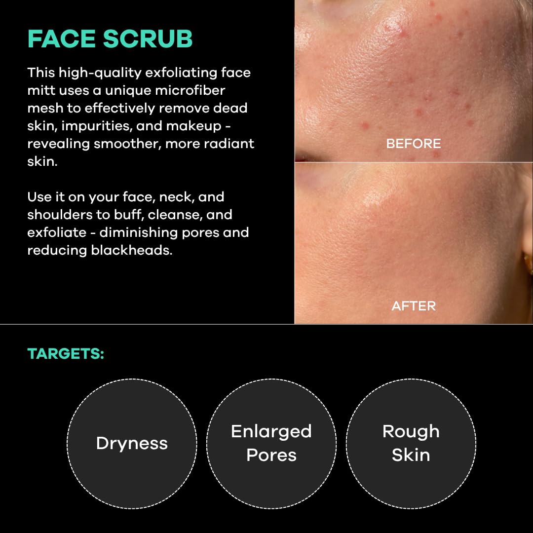 Dermasuri exfoliating glove for dry use ready for at-home exfoliation rituals.