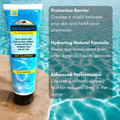 DermaSwim aloe and green tea enriched formula nourishes skin.