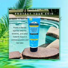 DermaSwim chlorine protection for pool use helps prevent itching and dryness.