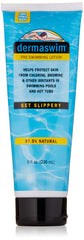 DermaSwim pre-swim lotion bottle provides chlorine protection for swimmers.