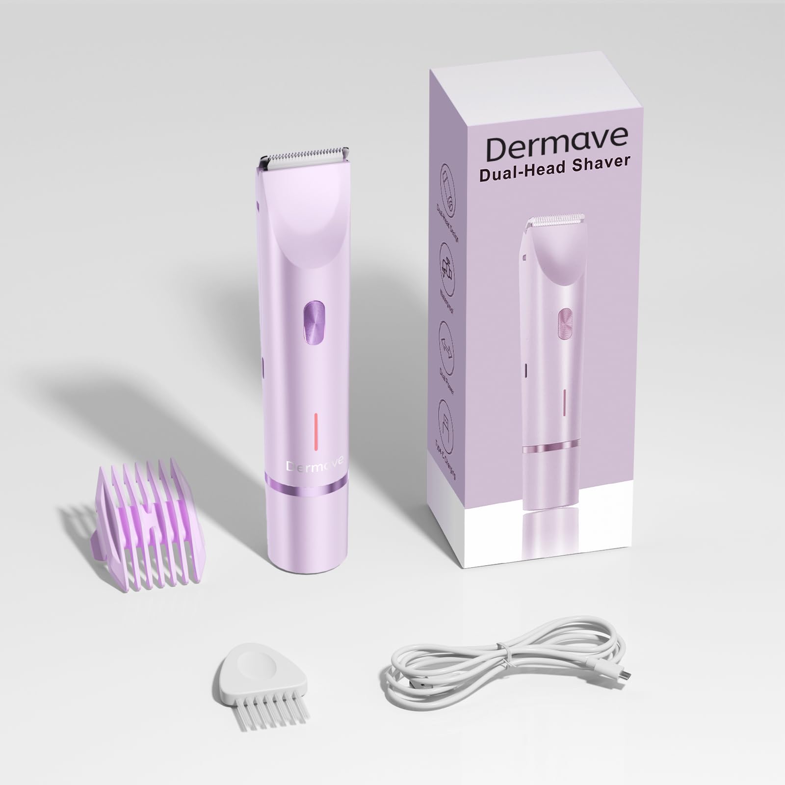 Dermave Bikini Shaver 2-in-1 design contours for sensitive zones