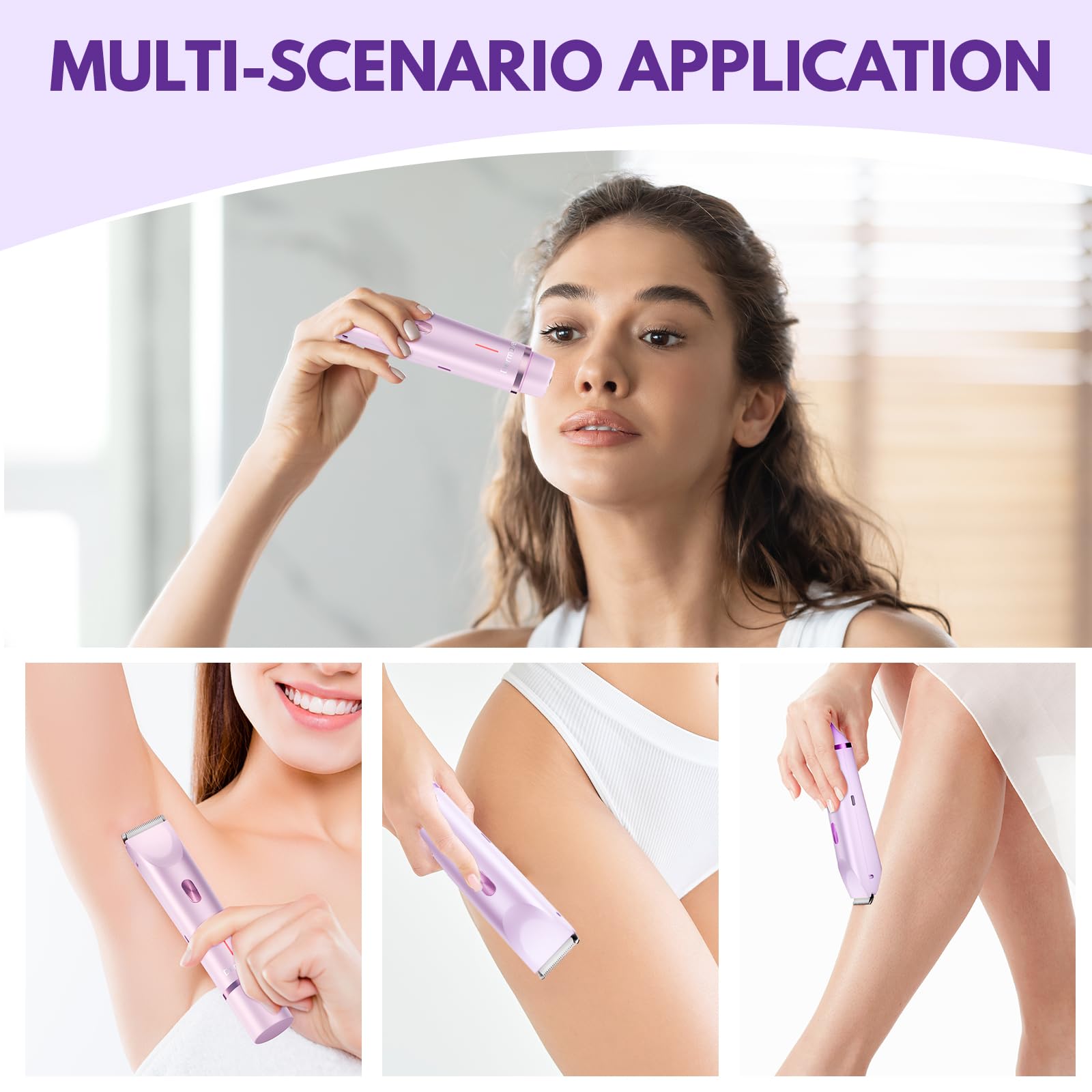Dermave Bikini Shaver ergonomic handle with LED indicator for easy grooming