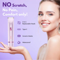 Dermave Bikini Shaver in wet-dry mode for shower or dry grooming