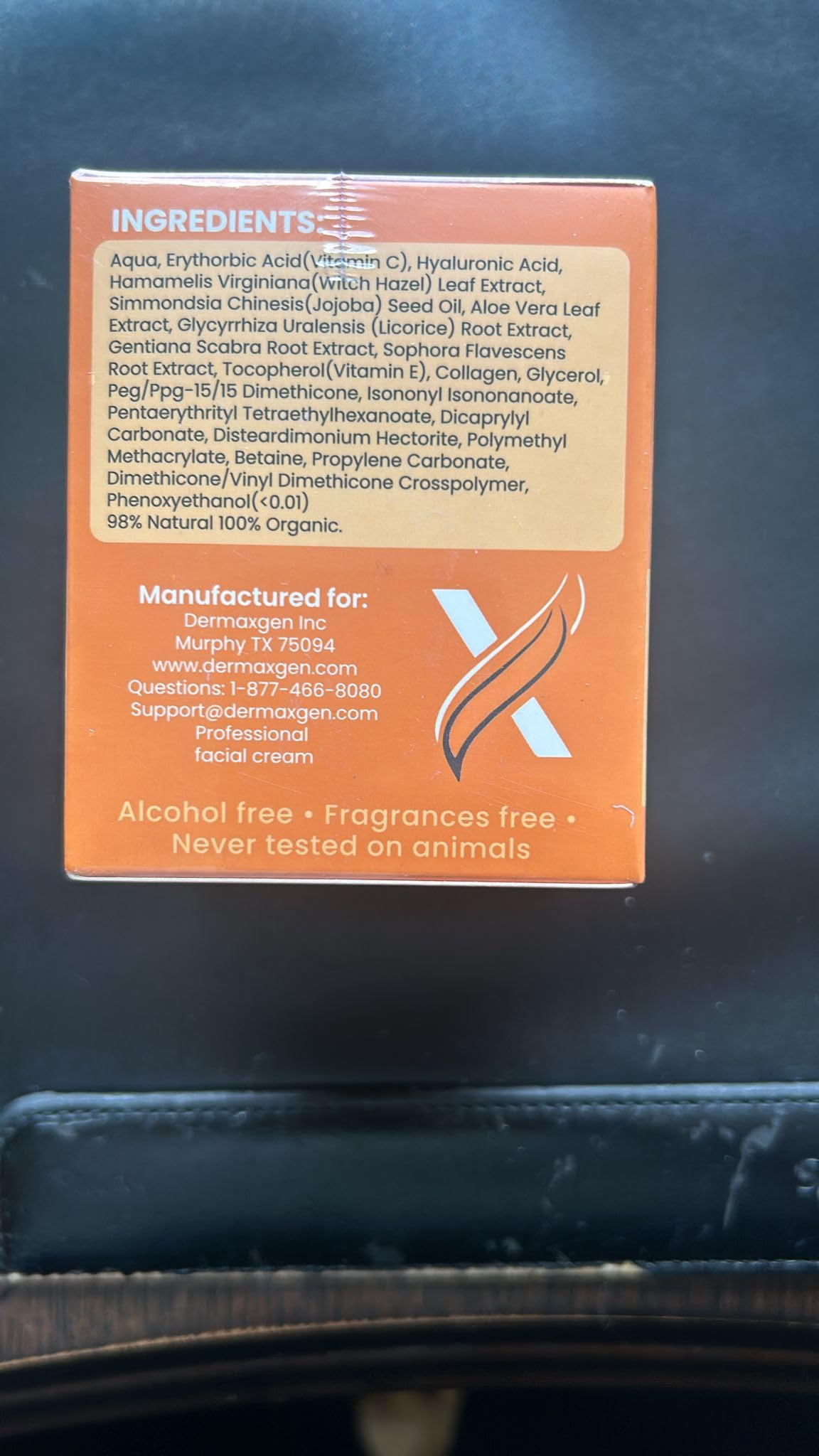 DERMAXGEN anti-aging glow scene suggesting smoother, brighter skin.
