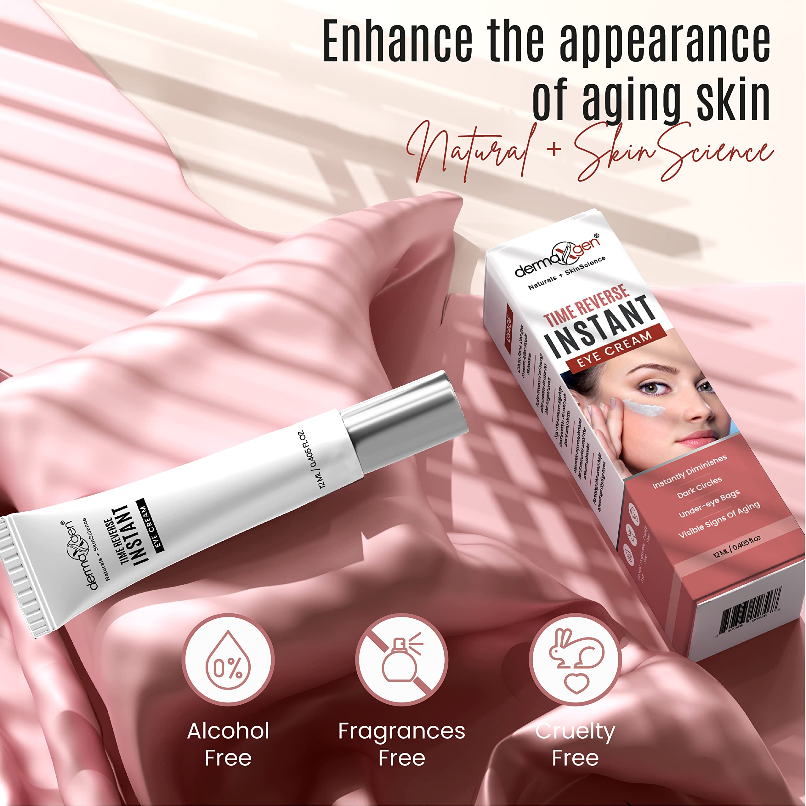 DERMAXGEN packaging close-up highlights compact design for easy travel.