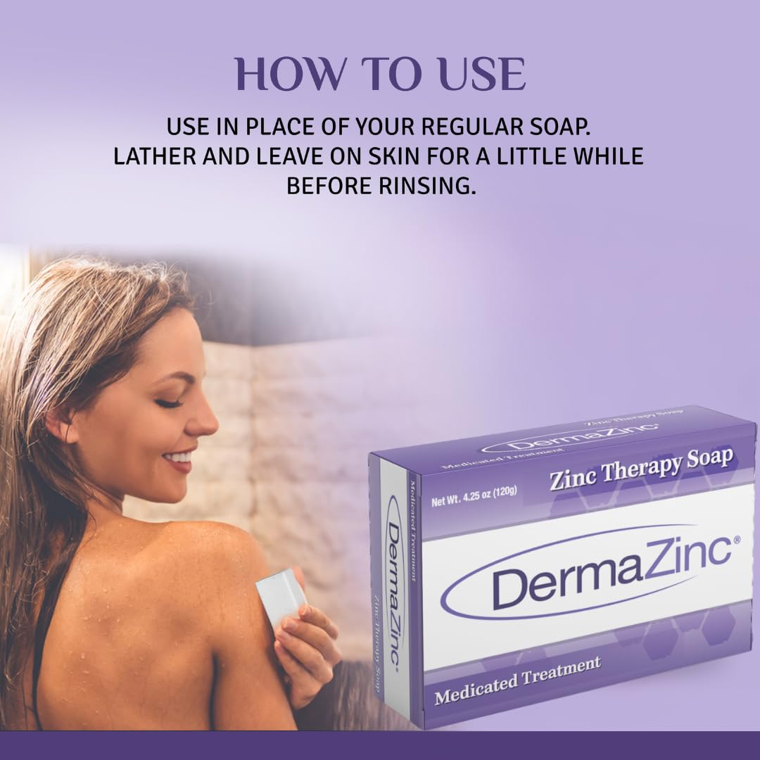 DermaZinc Therapy Soap lather demonstrating rich cleansing and moisture balance