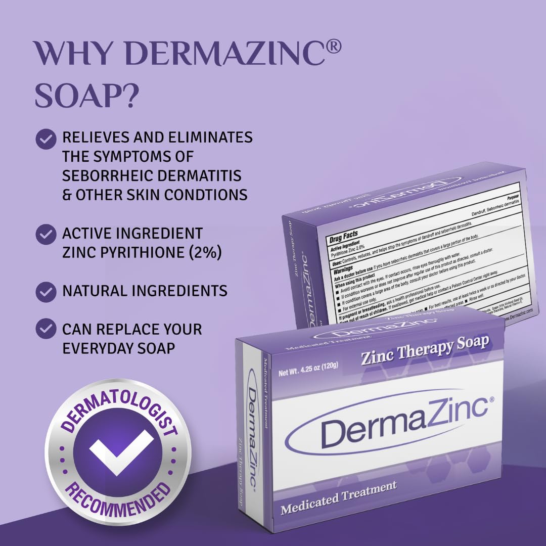 DermaZinc Therapy Soap pack 3 shown for convenient cleansing