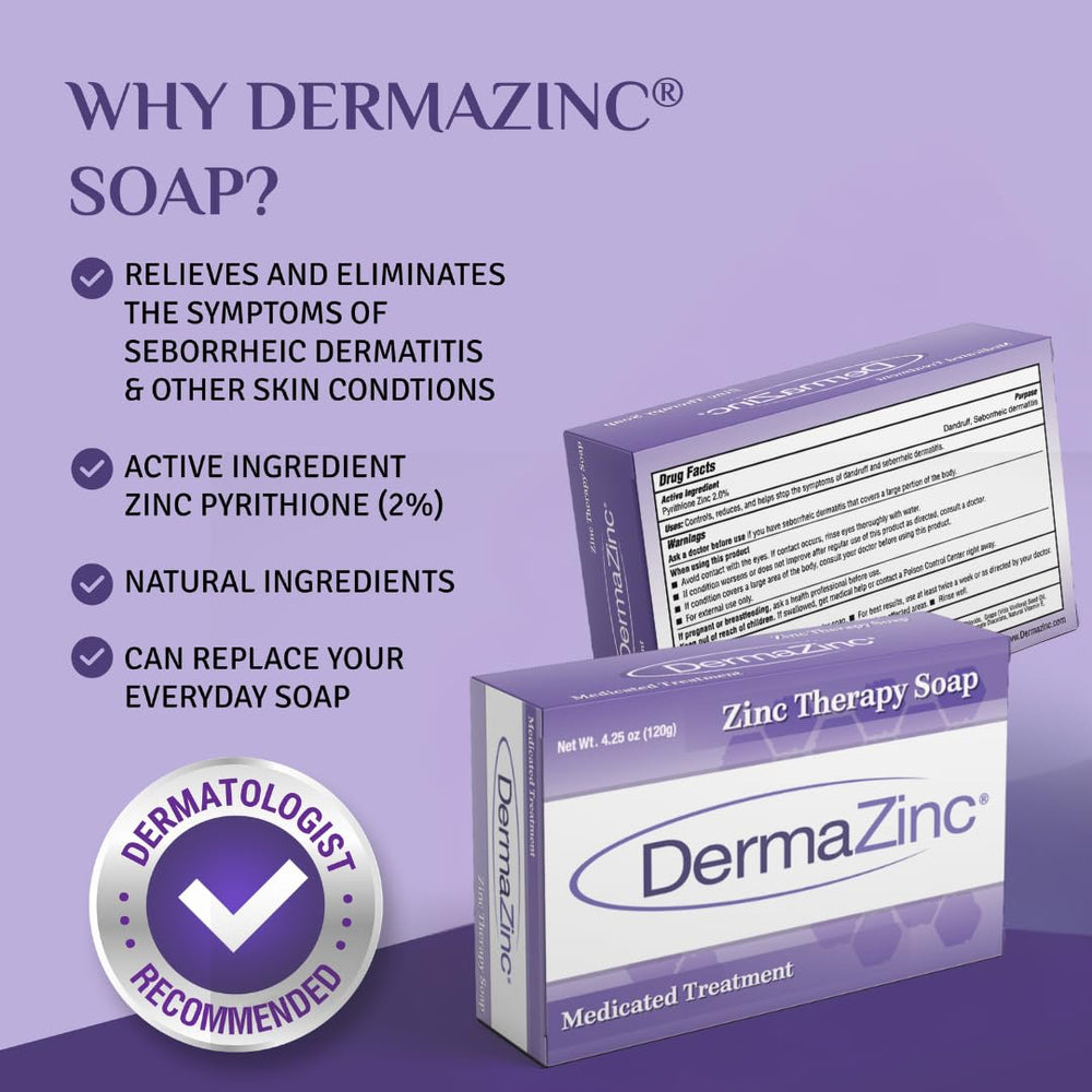 DermaZinc Therapy Soap pack 3 shown for convenient cleansing