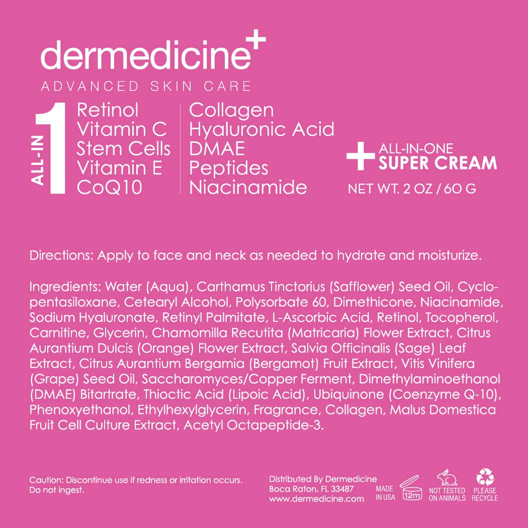 Dermedicine ingredients like retinol and vitamin C for brightening