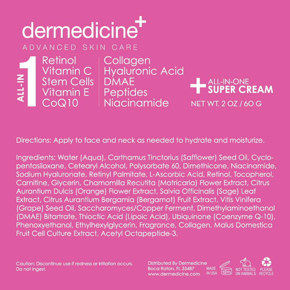 Dermedicine ingredients like retinol and vitamin C for brightening