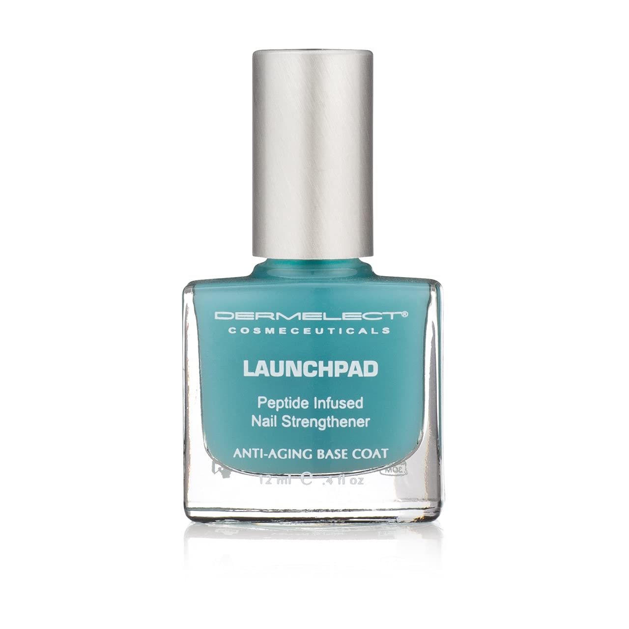 Dermelect Launchpad clear-fast-drying formula on bare nails