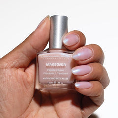 Dermelect Makeover Ridge Filler bottle side view highlighting hydrating base coat