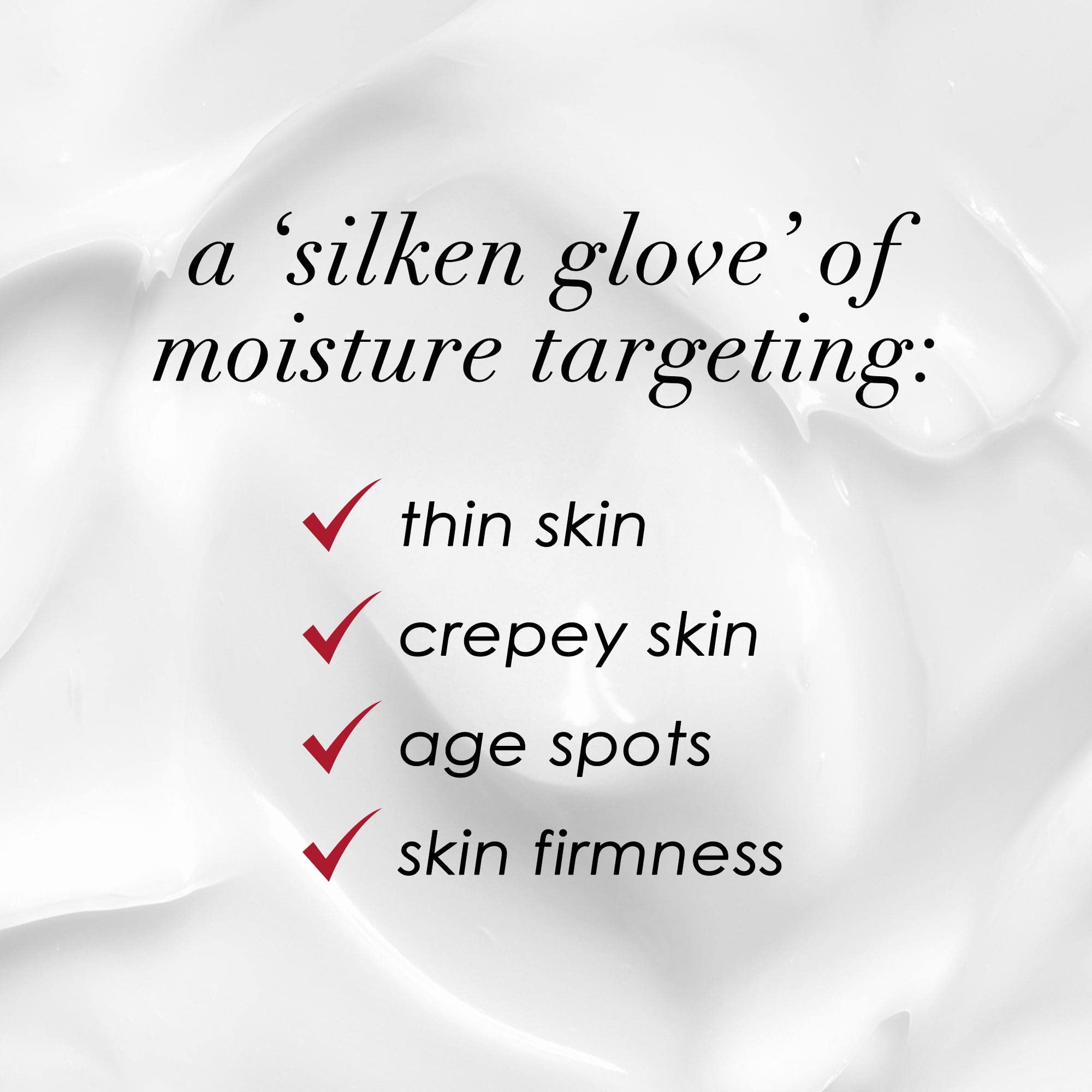 Dermelect Timeless cream texture close-up showing grease-free, non-greasy formula