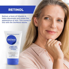 Dermend fragile-skin-cream-routine-application shows daily use for smoother skin.