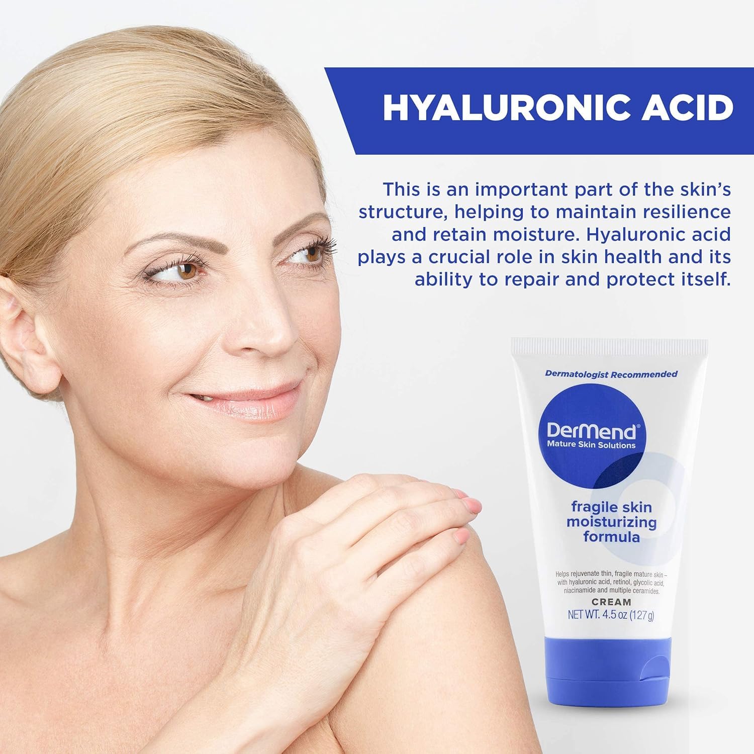 Dermend skin-elasticity-tighten-visual indicates improved texture for sagging, dry skin.