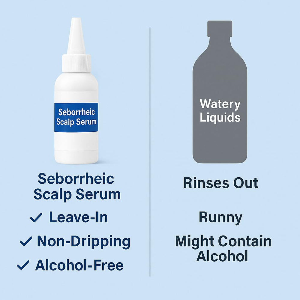 Dermgentle serum applied to scalp demonstrating easy daily use