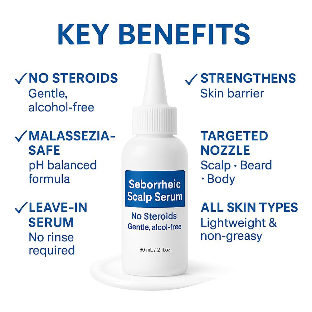 Dermgentle Seborrheic Scalp Serum dropper close-up for precise application