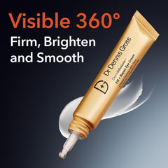 DermInfusions eye cream under-eye area close-up for plump hydration