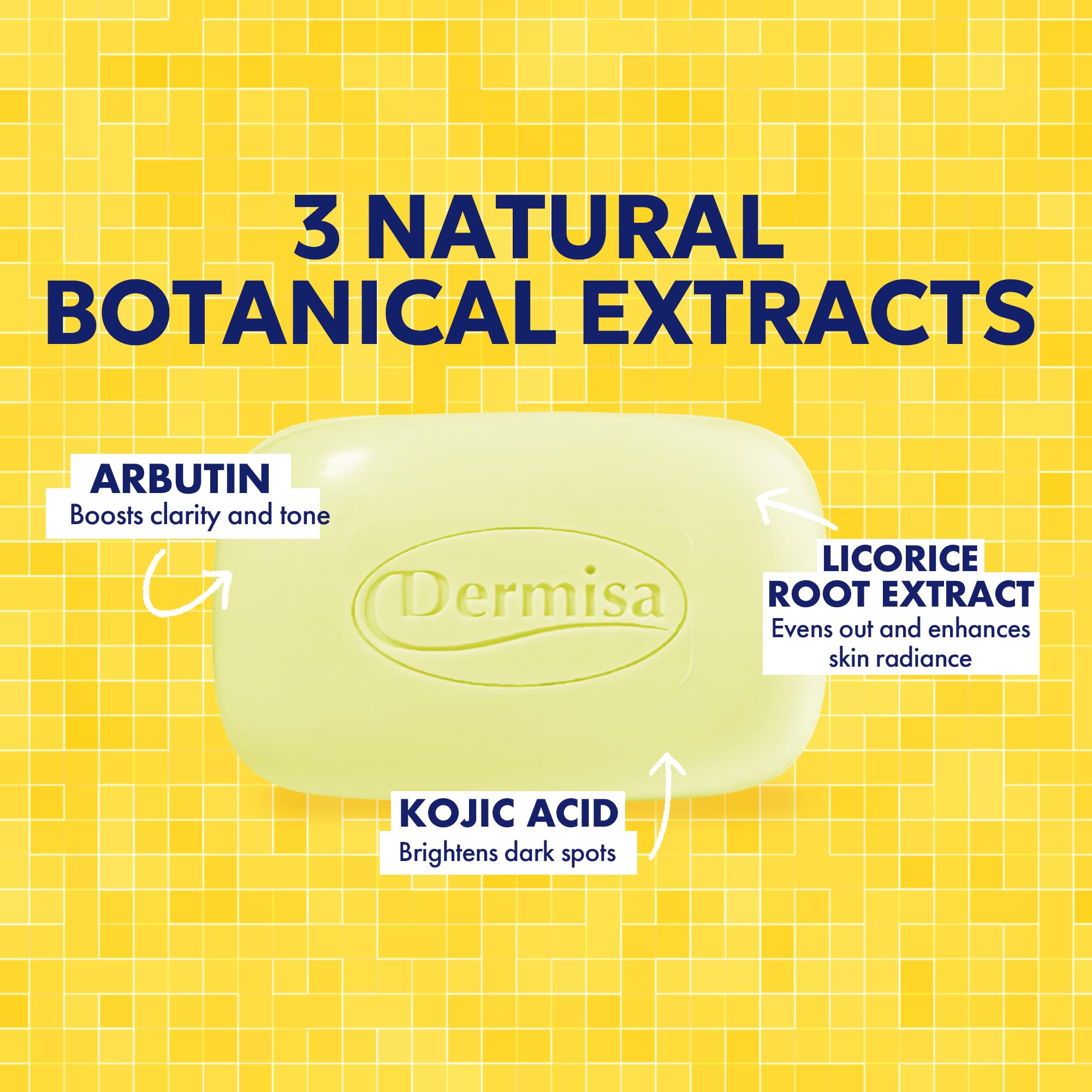 Dermisa Brightening Bar licorice-root close-up promotes even skin tone.